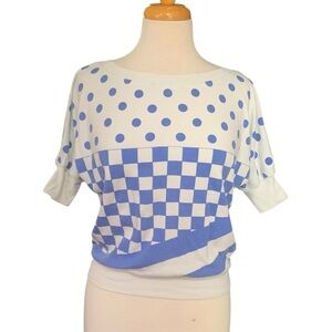 Vintage 70’s elbow sleeve graphic shirt size M